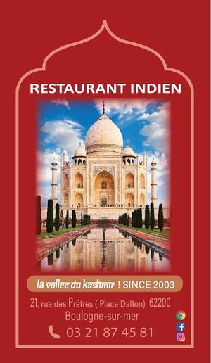 Contactez-nous. at La Vallée du Kashmir  in Boulogne-sur-mer