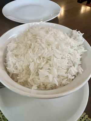 Jasmine rice served with all main dishes  at Thai Tawan in Rheinhausen