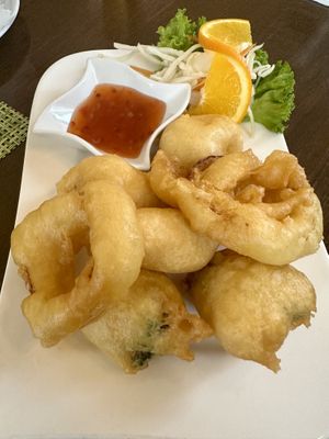 Deep fried vegetables in beer dough  at Thai Tawan in Rheinhausen