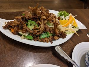 Vegane Ente mit Gemüse at Thai Tawan in Rheinhausen