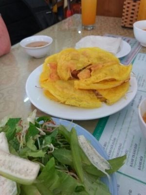 The best Banh Xao we've had at Thuy in Da Nang