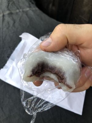 The succulent gooey insides after one bite   at Wagokoro in Belgrade