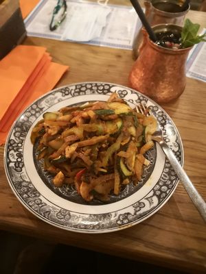 Ciftlic Sac (grilled vegetables in tomato sauce) at Bona'me in Cologne