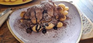 Chocolate waffle at ComiCoffee in Newport