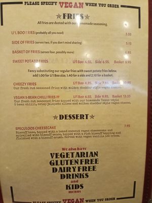 Menu III at Boo Koos in Falmouth