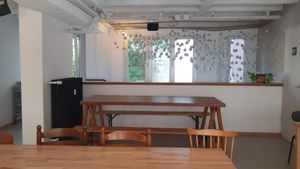 Interior space upstairs at Oh My Goodness Café in Strasbourg