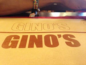 Gino's place mat. at Gino's in Venice