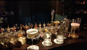 The bar at Speak In Code in Manchester