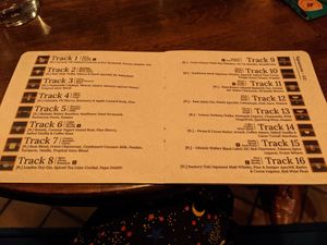 Menu as of 22nd of November at Speak In Code in Manchester