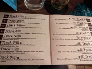 Menu at Speak In Code in Manchester