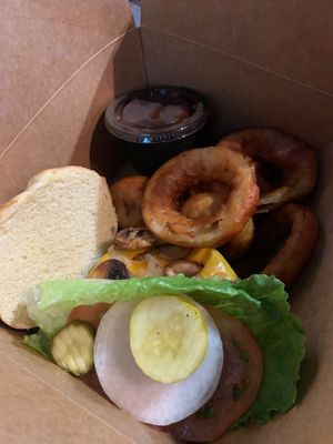 Beyond Burger w/ Onion Rings at Grand Prix New York Racing & Entertainment in Mount Kisco