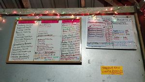 menu board at Cayo Twist in San Ignacio