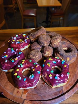 Blackberry and cinnamon sugar donuts at Portal Brewing in Medford