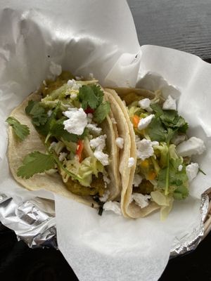 Arti-fish tacos   at Portal Brewing in Medford