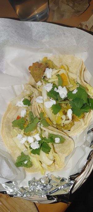"Fish" tacos at Portal Brewing in Medford
