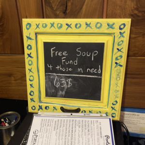 Contribute to the free soup fund ♥️  at Portal Brewing in Medford