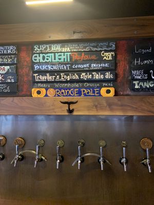 Beers on tap  at Portal Brewing in Medford