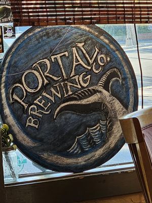 Signage at Portal Brewing in Medford