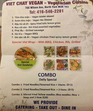   at Viet Chay vegetarian cuisine in Toronto