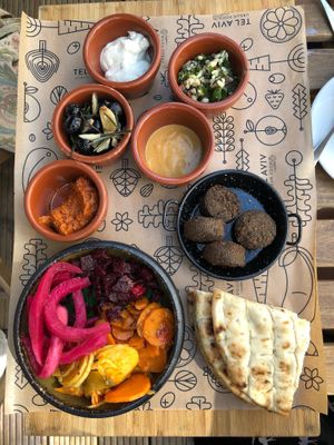 Mezze platter  at Tel Aviv Urban Food in Warsaw