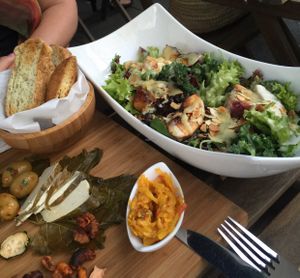 Vegan mozzarella salad  at Tel Aviv Urban Food in Warsaw