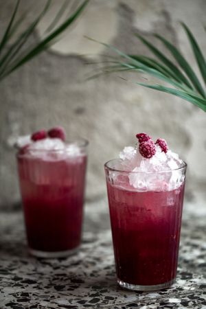 refreshing raspberry drinks at Tel Aviv Urban Food in Warsaw