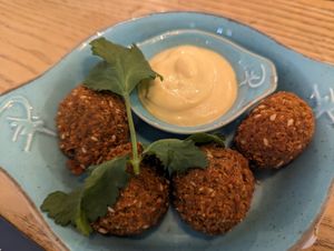 Falafels - quite dry at Tel Aviv Urban Food in Warsaw