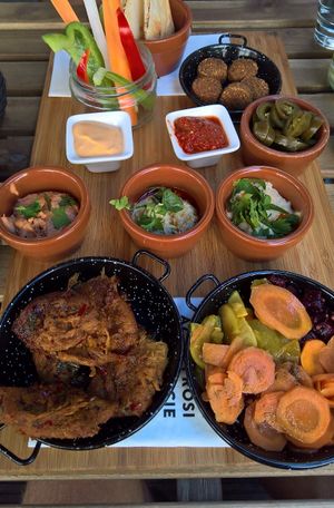 Mixed platter at Tel Aviv Urban Food in Warsaw