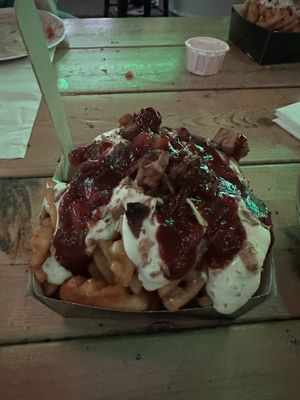 Vegan Korean junk fries from Hey Chick!  at Common Market in Belfast