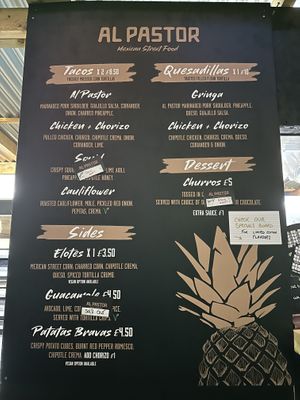 Al Pastor menu  at Common Market in Belfast