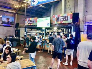 The bar  at Common Market in Belfast