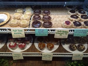vegan desserts  at Sweet Pea Natural Foods Cafe in Waitsfield