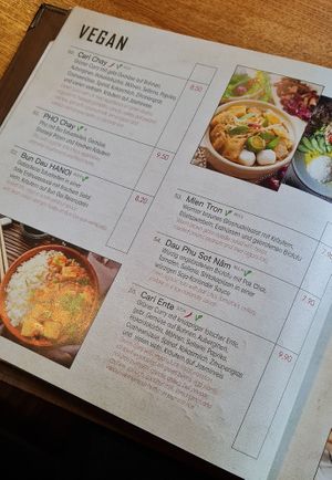 Menu Vegan at Kodo in Oranienburg