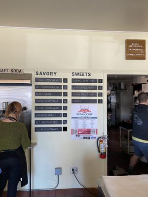 Food options  at Burly's in Sacramento