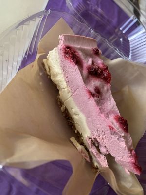 Raspberry cheesecake at Burly's in Sacramento