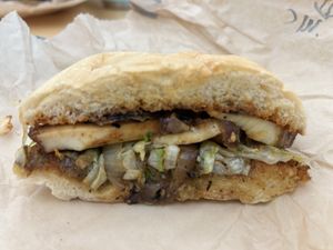 Smoked tofu sandwich - very good!   at Burly's in Sacramento
