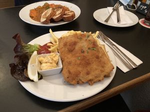 Nice side of fries (Gulasch with potatoes and pumpkin in the back) at Dada in Regensburg