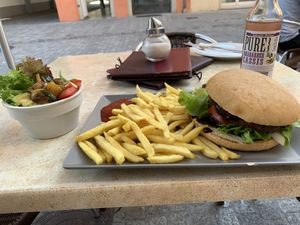 Tofu Burger Barbecue, very tasty   at Dada in Regensburg