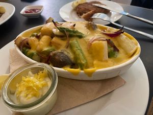 Spargelauflauf with Schnitzel Upgrade  at Dada in Regensburg