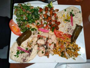 Assiette mezze: 1,2,3,5,7,8,9 at Allo Beirut in Paris