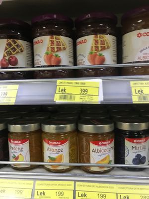 Vegan jams at Conad Aega Merxhani in Shkoder