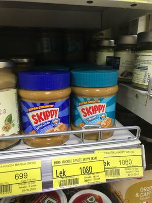 Peanut butters at Conad Aega Merxhani in Shkoder