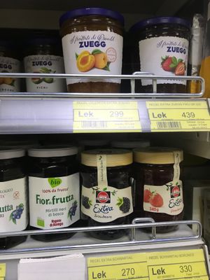 Vegan jams at Conad Aega Merxhani in Shkoder