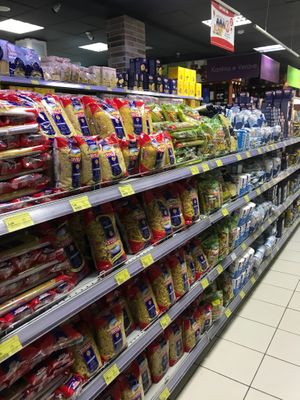 Grains' section at Conad Aega Merxhani in Shkoder