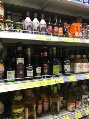 Condiment section at Conad Aega Merxhani in Shkoder