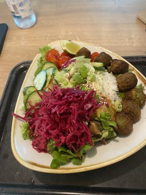 Falafel teriyaki bowl   at MUC - Dean & David - T2 in Munich