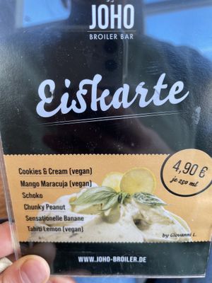 2 vegane eissorten   at JOHO Broiler in Prerow