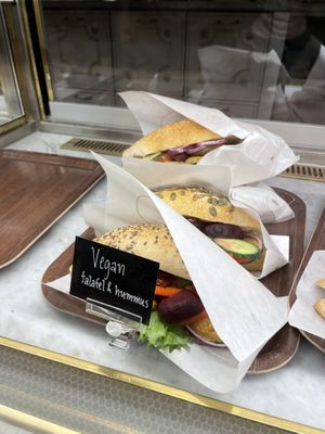 Vegan sandwiches #Veganuary at Ofvandahls Hovkonditori in Uppsala