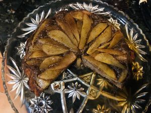 Gluten free vegan pear upside down buckwheat cake  at Waterfall Villas in Dominical