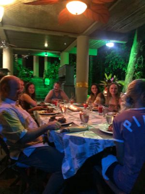 Group Dinner at the Waterfall Villas  at Waterfall Villas in Dominical